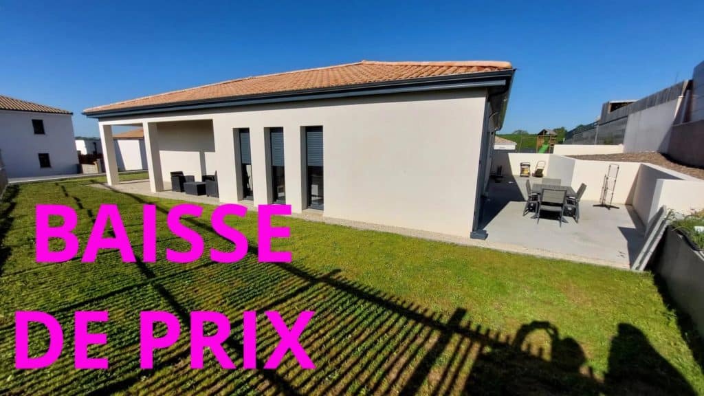 Maison de plain pied 145 m2 : 4 chambres + Garage