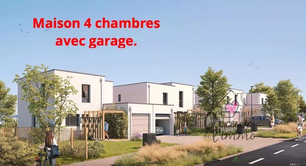 Maison neuve 99 m2: 4 chambres + garage