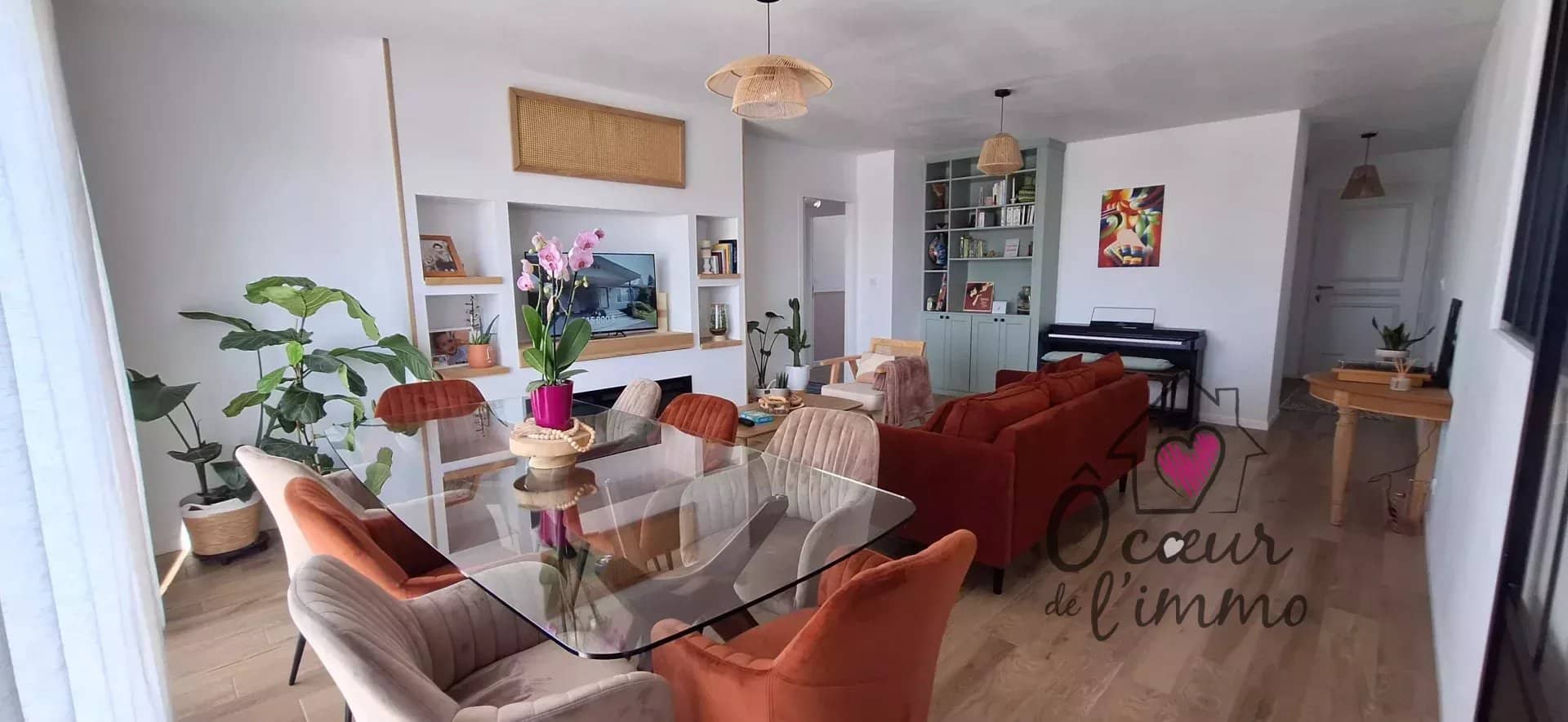 Plain pied  : 3 chambres avec garage.