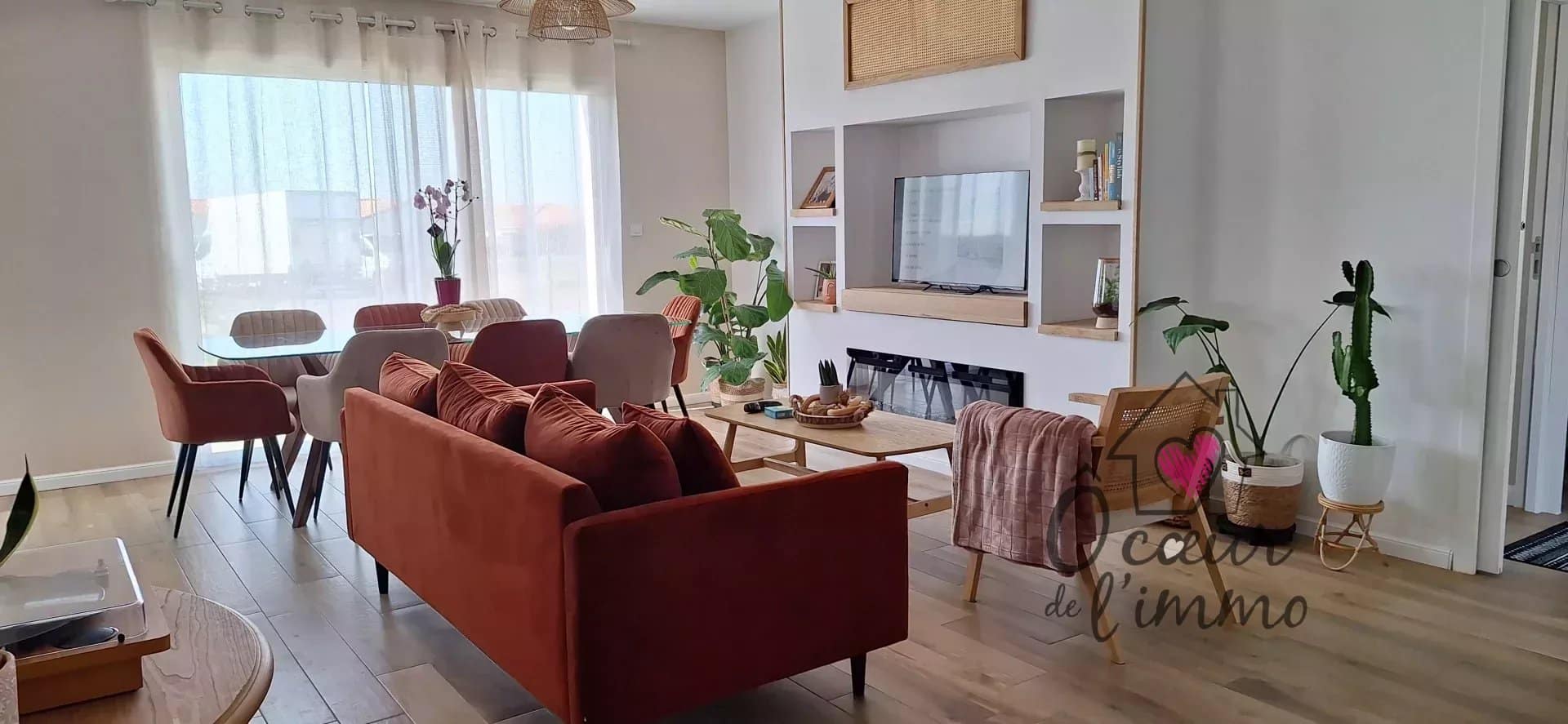 Plain pied  : 3 chambres avec garage.
