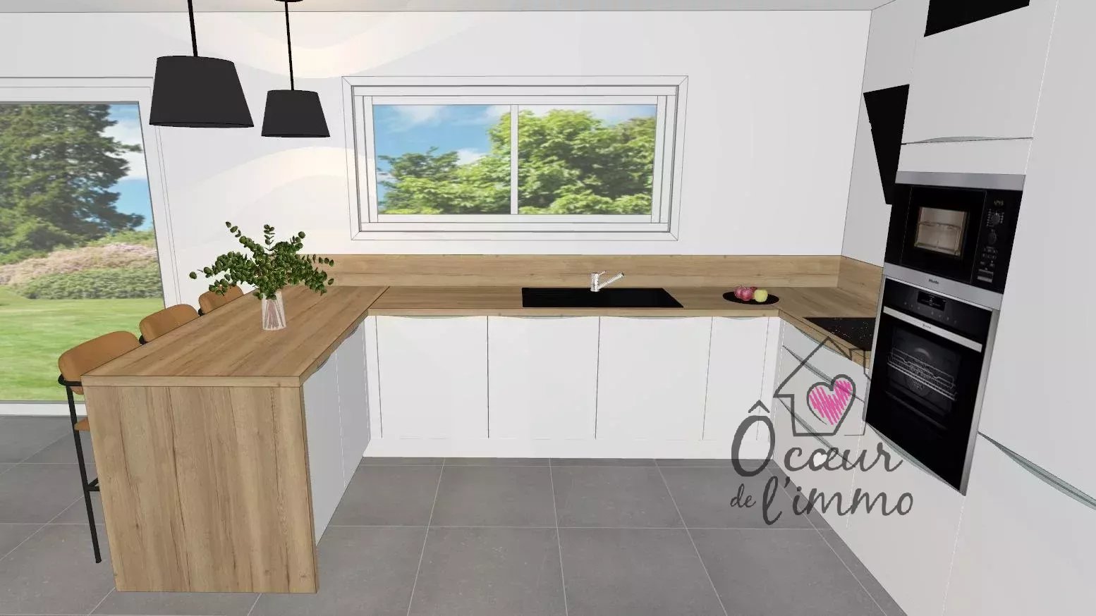 Plain pied  : 3 chambres + garage