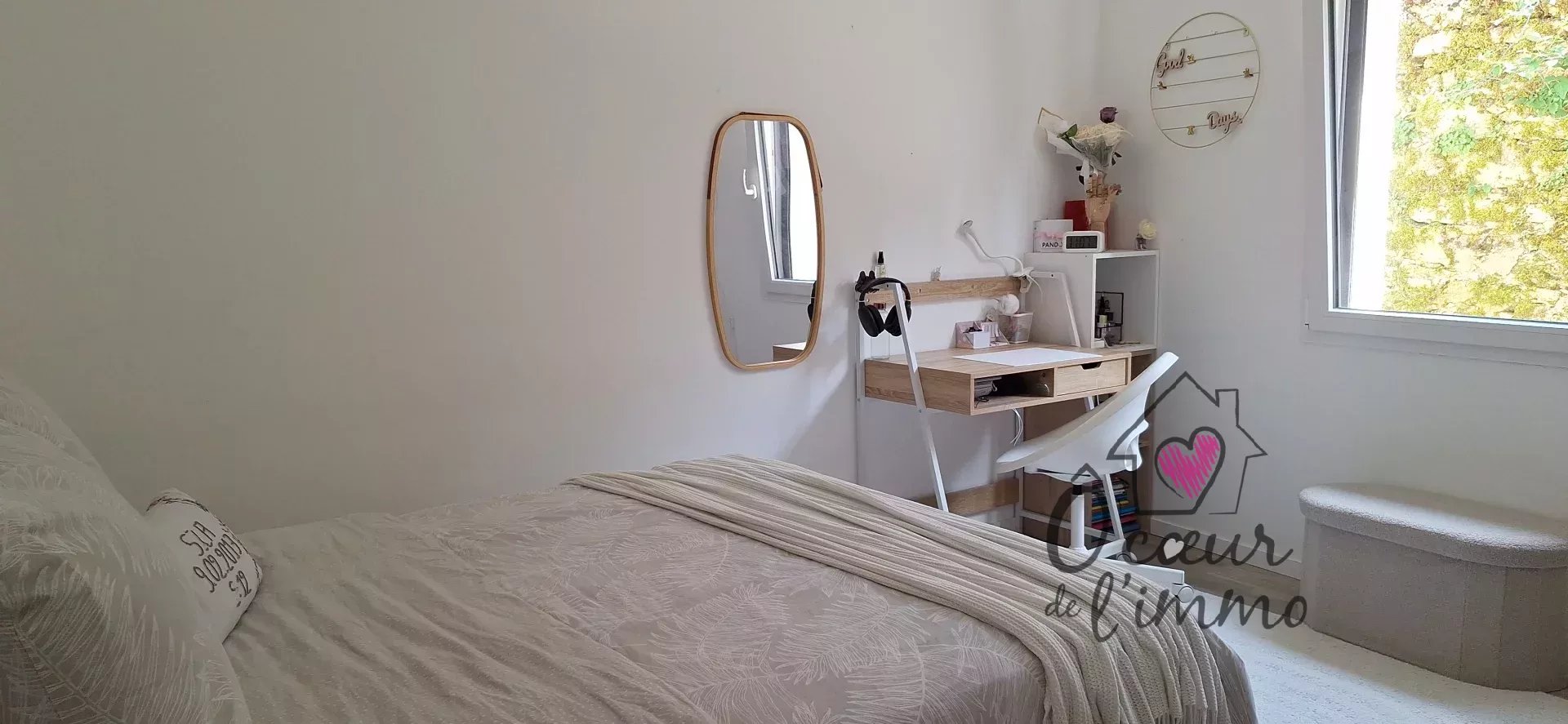 Plain pied : 4 chambres avec jardinet