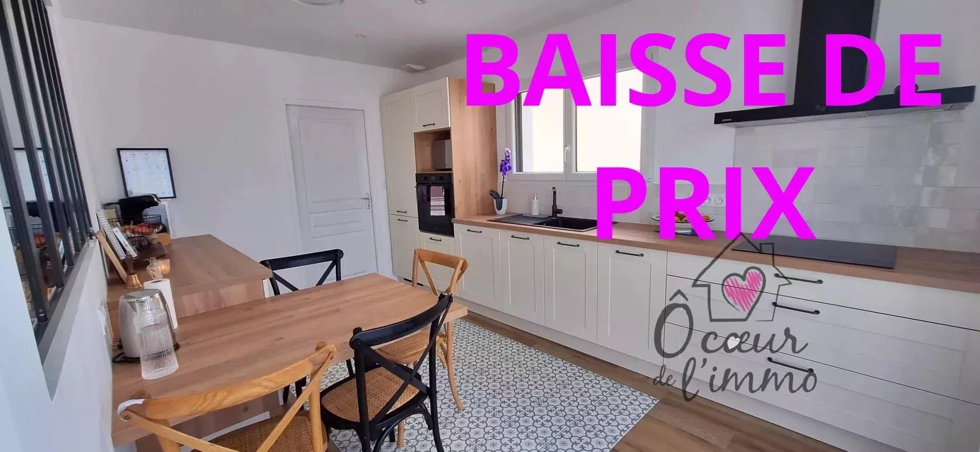 Plain pied  : 3 chambres avec garage.