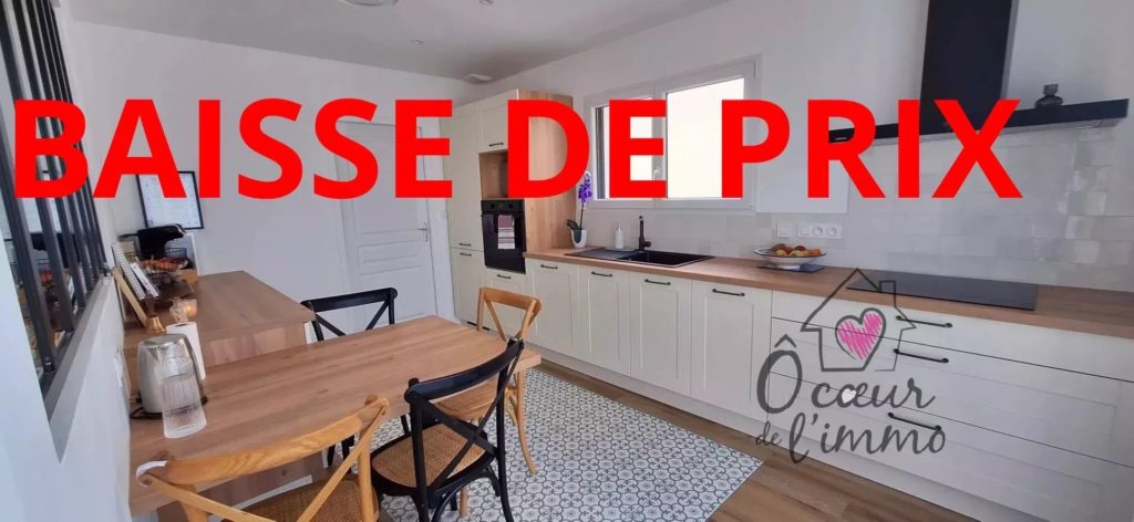 Maison de plain pied  : 3 chambres +  garage.