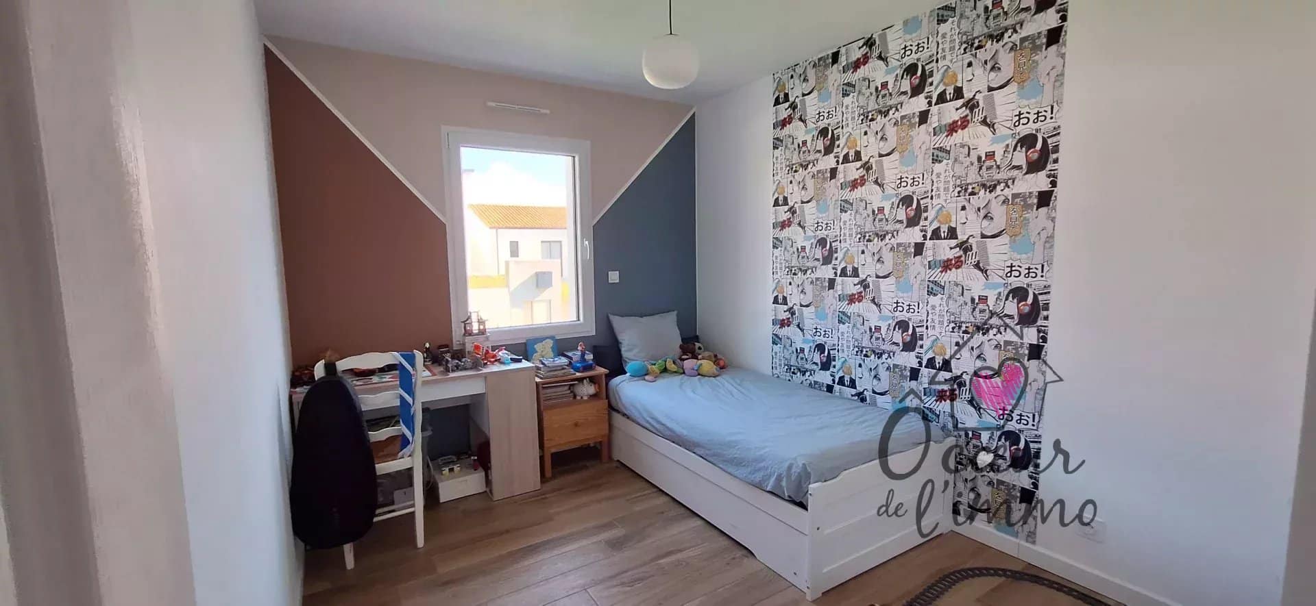 Maison de plain pied  : 3 chambres +  garage.