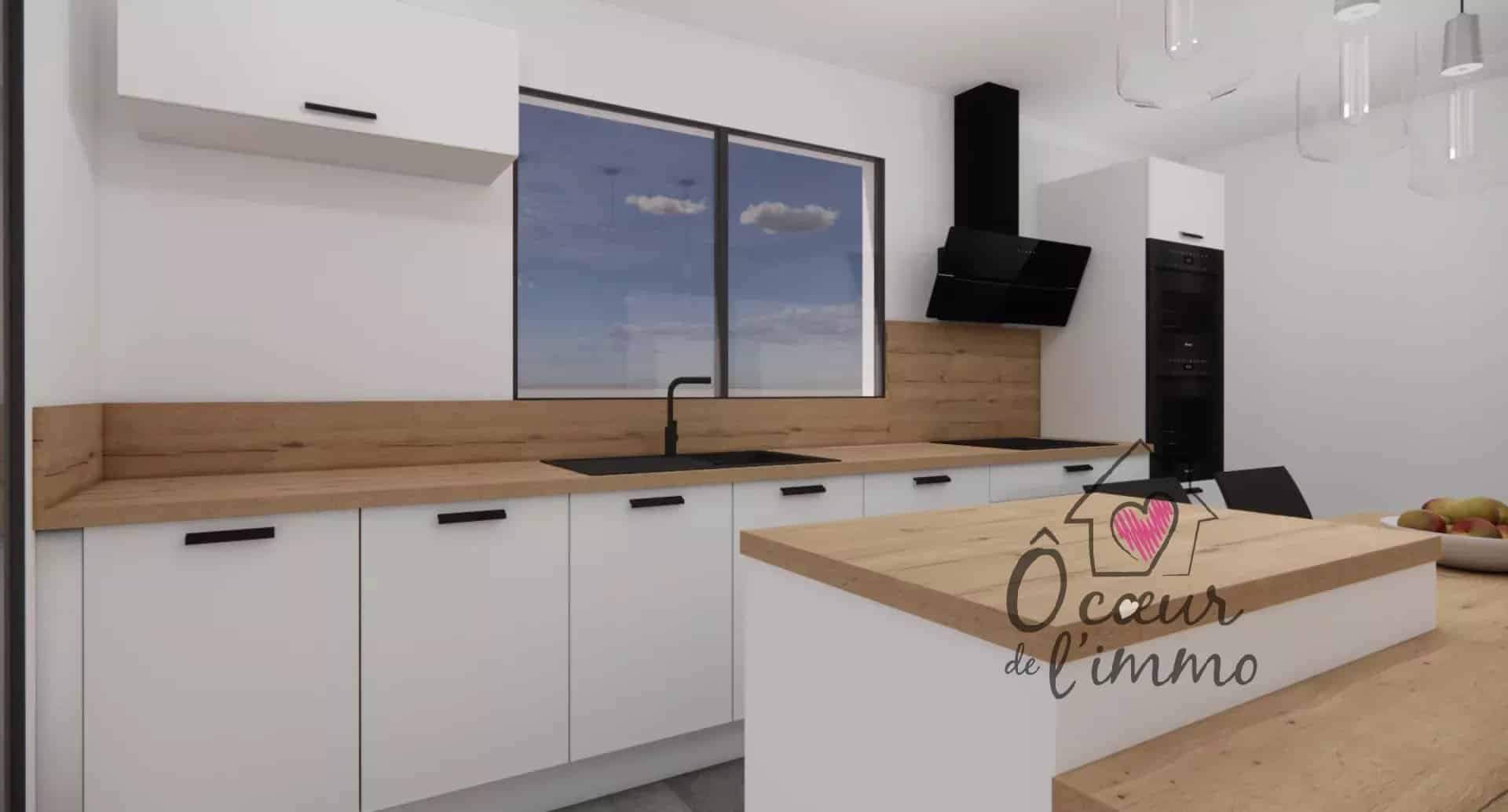 Beau plain pied : 3 chambres de 115 m2 + 1 garage.