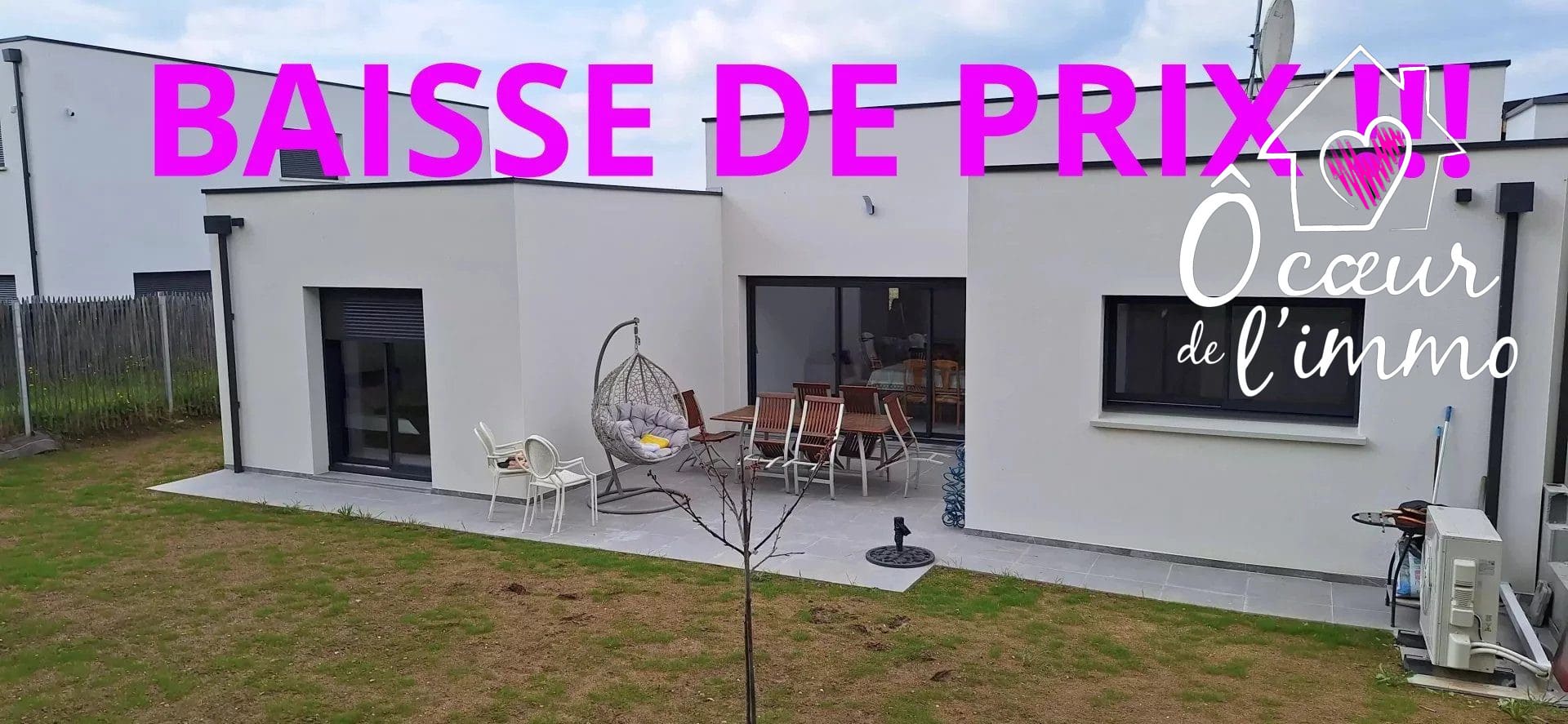 Plain pied moderne 4 chambres avec garage