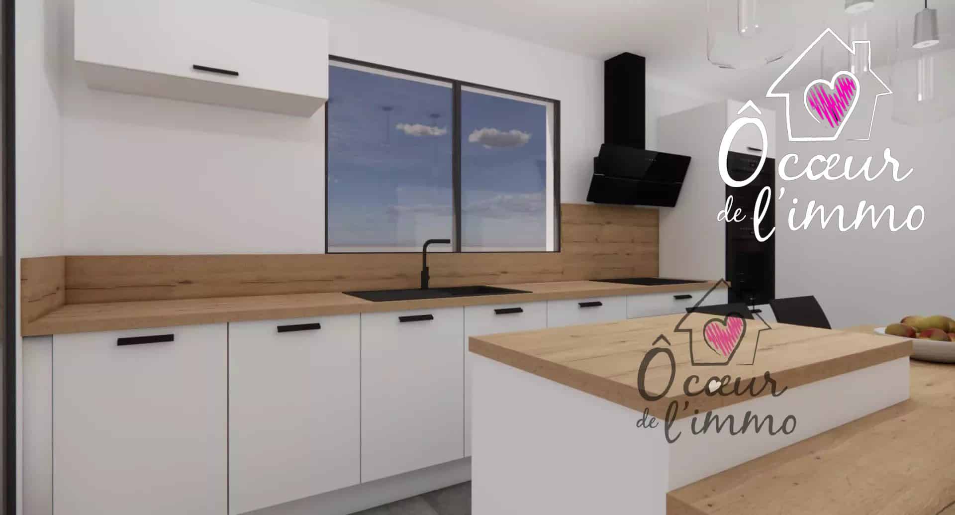 Beau plain pied : 3 chambres de 115 m2 + 1 garage.