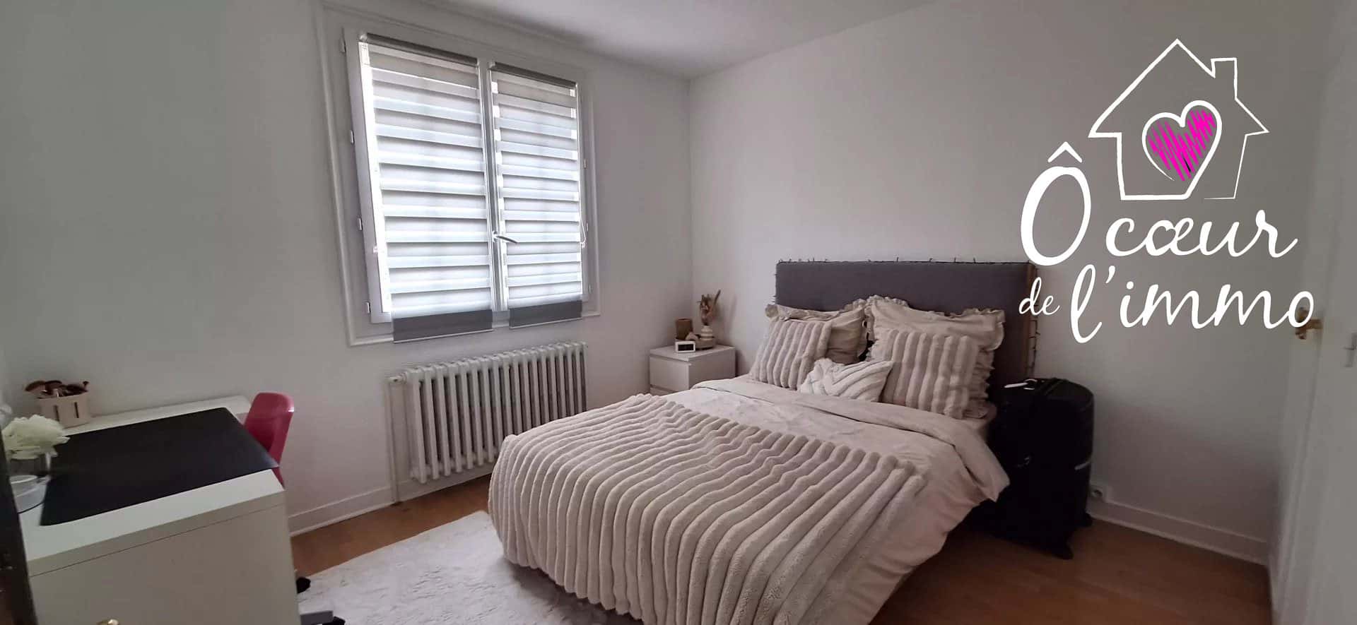 Maison 100m2 : 3 chambres + garage sous sol.