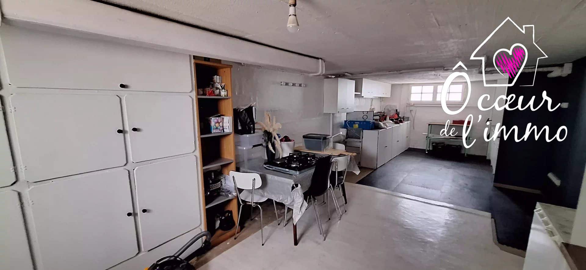 Maison 100m2 : 3 chambres + garage sous sol.