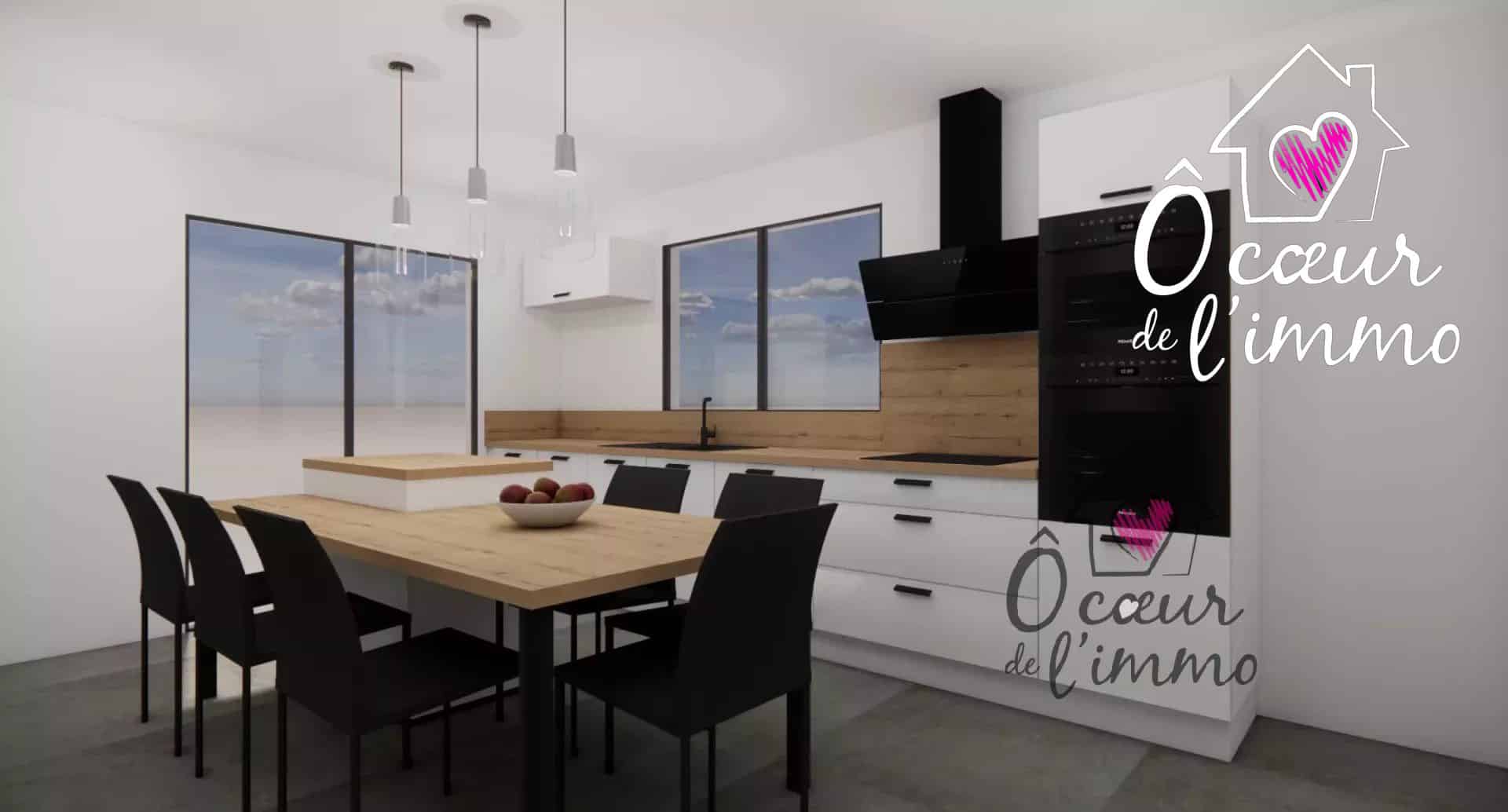 Beau plain pied : 3 chambres de 115 m2 + 1 garage.