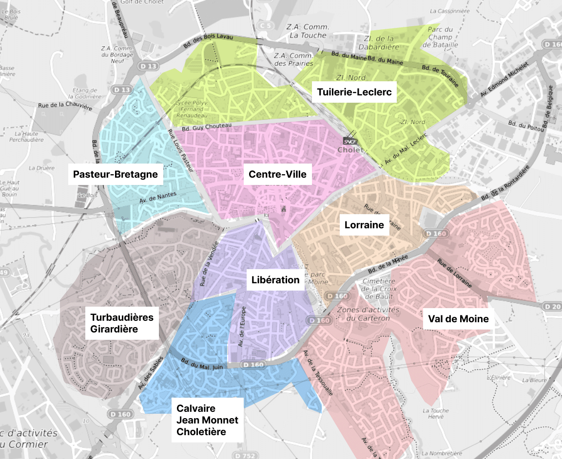 quartiers de Cholet